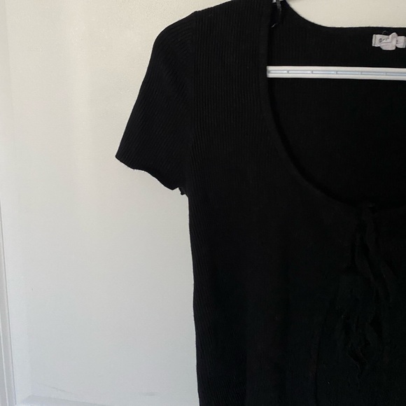 Garage Black Tie Fromt Shirt - Picture 3 of 3